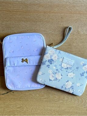 LoveShackFancy x Target Tech Accessory Pouch + Pencil Pouch set in Whisper Blue